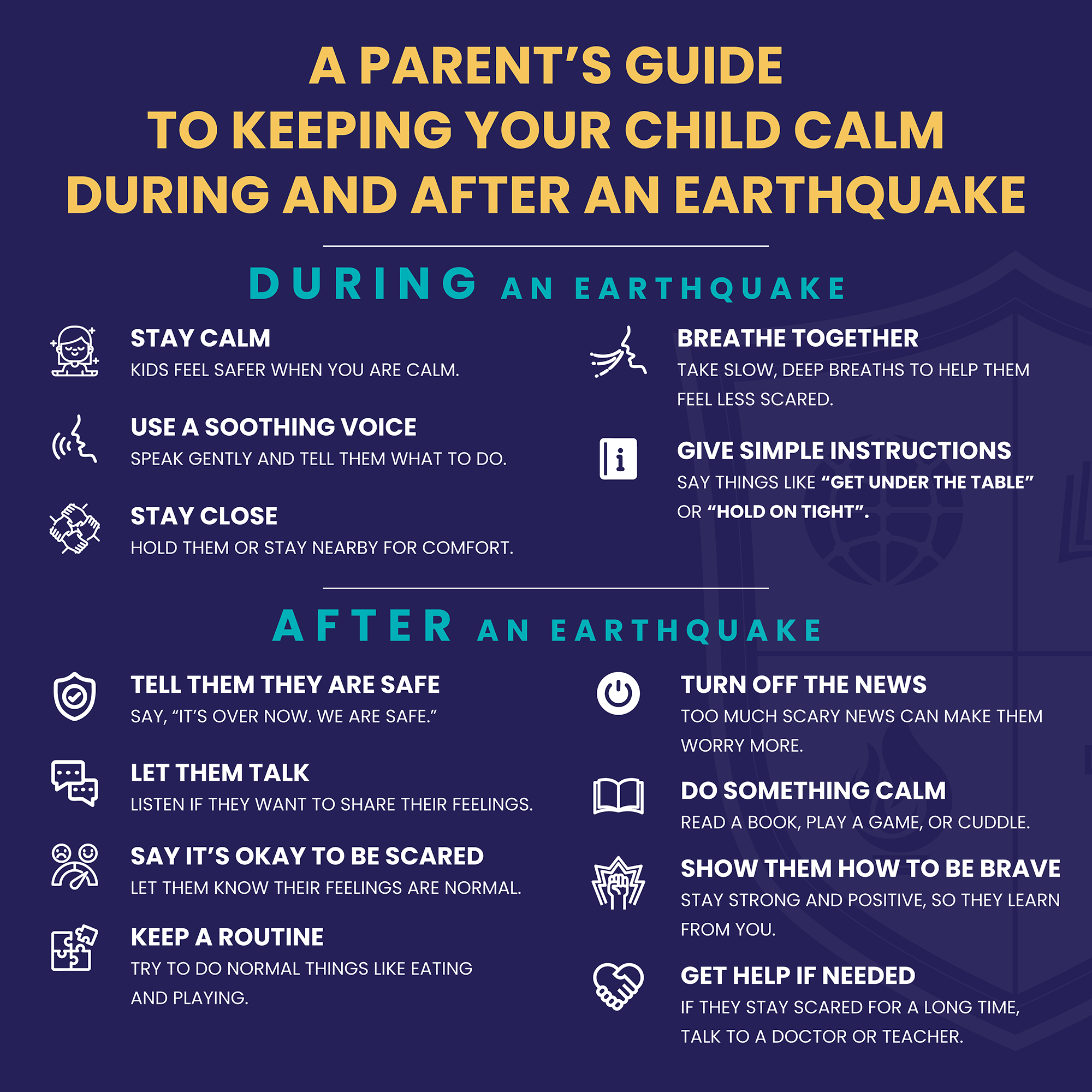 A guide for families in discussing crisis at home