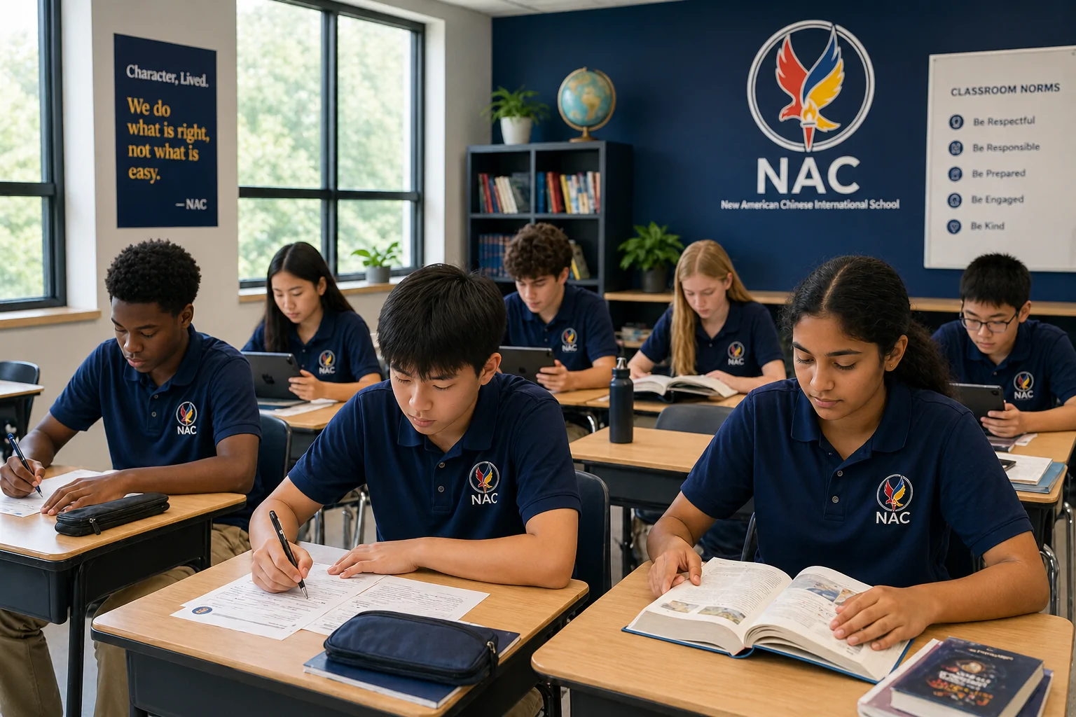 NAC students learning in classroom